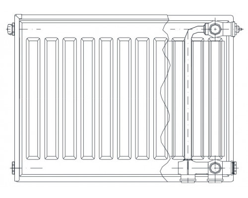 Стальной панельный радиатор отопления Axis Ventil 11/500/1600