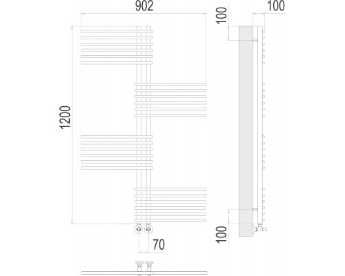 Полотенцесушитель водяной Terminus Европа П24 70х1200