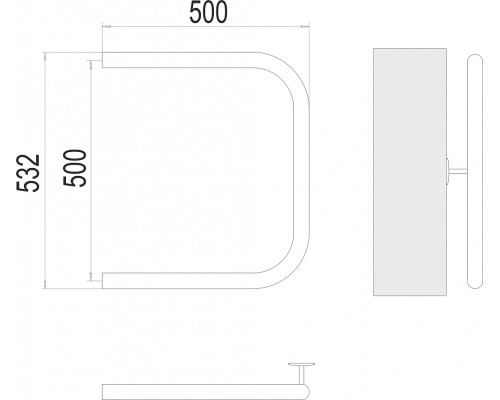 Полотенцесушитель водяной Terminus П-образный (1 ) 500х500