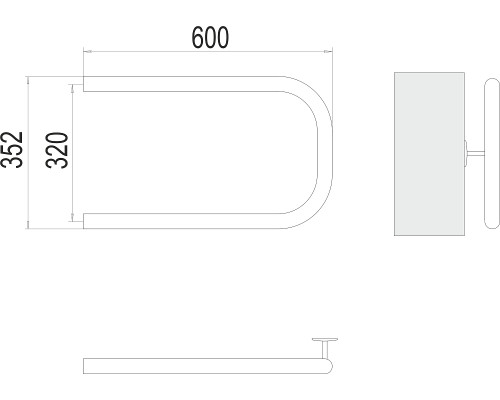 Полотенцесушитель водяной Terminus П-образный (1 ) 320х600