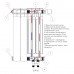 Биметаллический секционный радиатор отопления Rifar Base Ventil 350 / 11 секций левое подключение